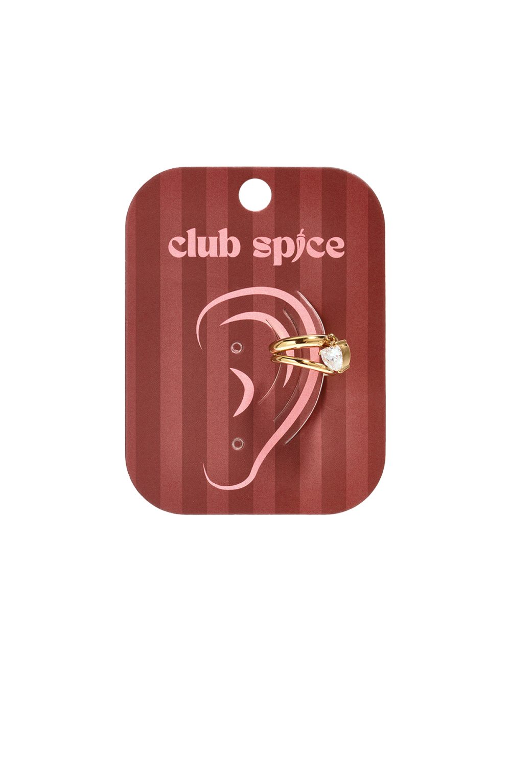 Boucles D'Oreilles Manchettes En Acier Inoxydable En Forme De Cœur, Collection Simple Daily Simple, Bijoux Pour Femmes Image3