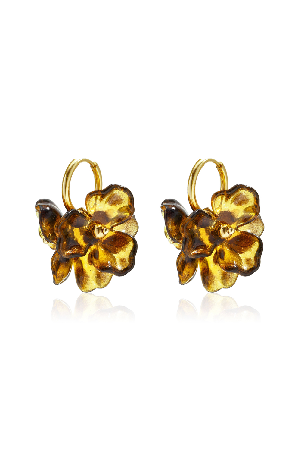 Boucles D'Oreilles Puces En Acier Inoxydable, Motif Floral, Collection Daily Simple, Bijoux Pour Femmes