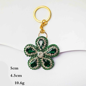 Porte-Clés Luxueux Daily Flower En Alliage Multicolore Et Strass, Collection Daily Flower h5 
