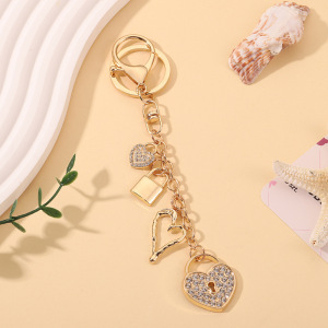 Porte-Clés Simple Series Daily Heart En Alliage Et Strass h5 Image2