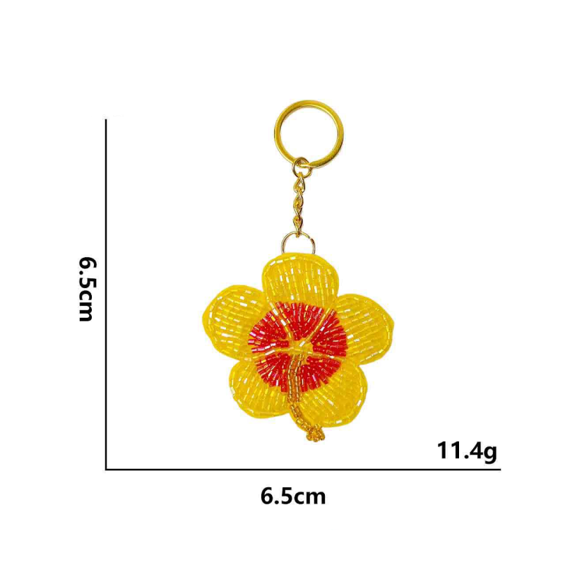 Porte-Clés En Perles De Rocaille Tissées, Couleurs Assorties, De La Série Simple Daily Flower Beads 