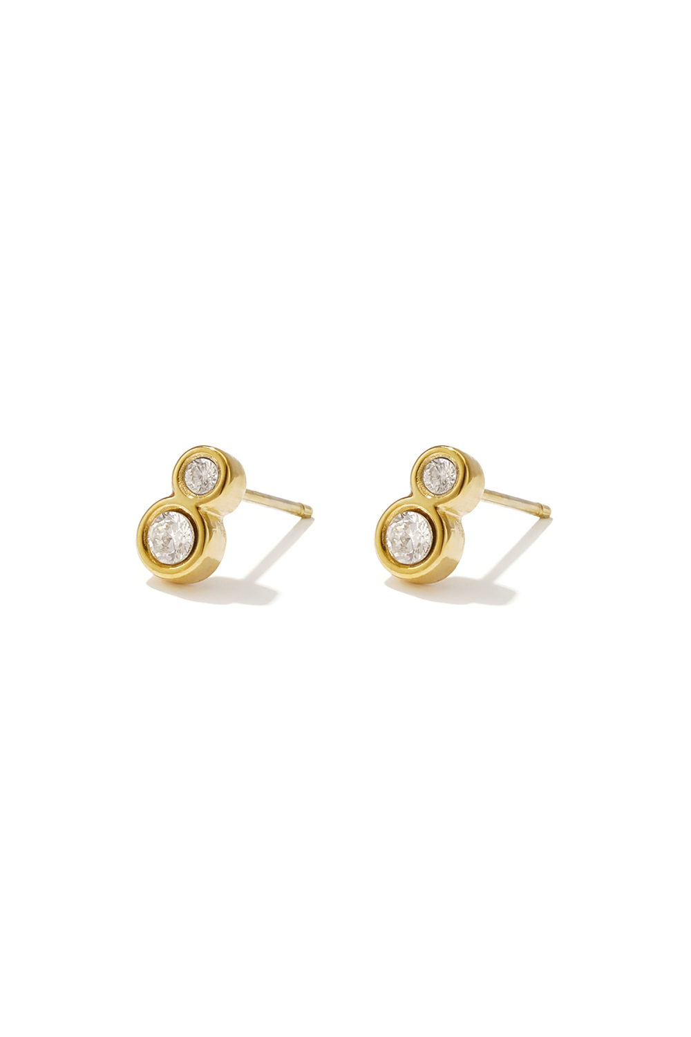 Boucles D'Oreilles Puces En Acier Inoxydable, Style Rond, Collection Daily Simple, Bijoux Pour Femmes 