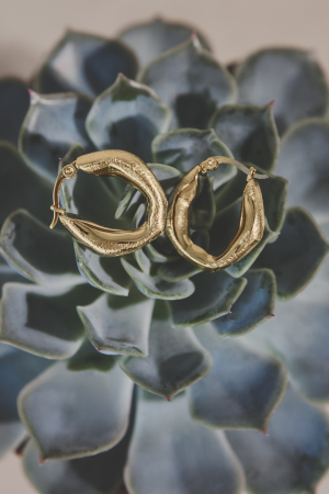 Boucles D'Oreilles Créoles De Forme Irrégulière, Série Décontractée, Simple Et Quotidienne, Bijoux Pour Femmes h5 Image2