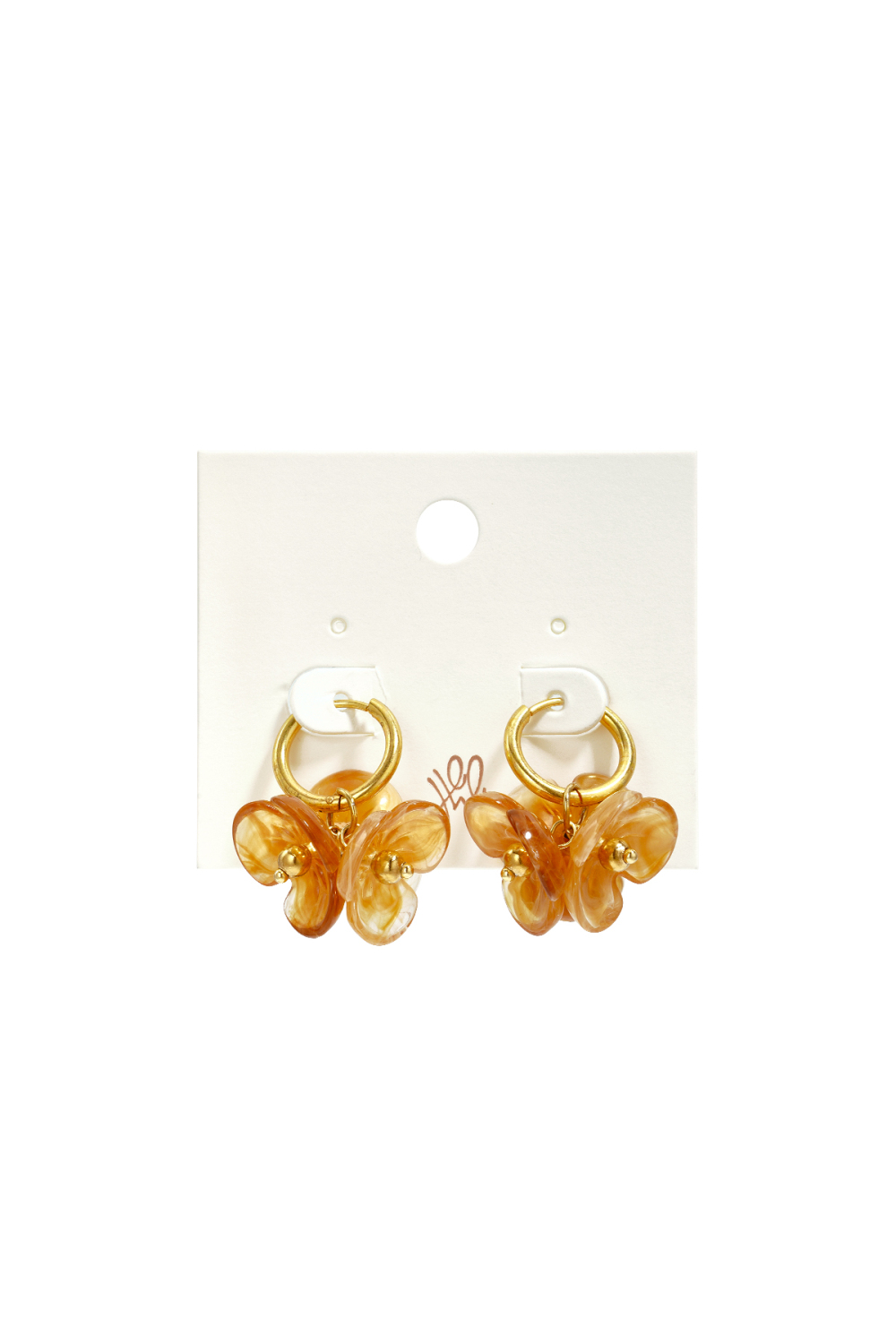 Boucles D'Oreilles En Perles D'Acier Inoxydable, Style Floral, Collection Daily Simple, Bijoux Pour Femmes Image3