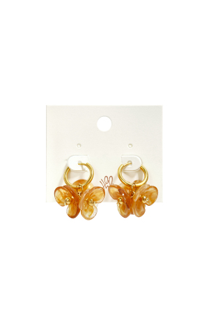 Boucles D'Oreilles En Perles D'Acier Inoxydable, Style Floral, Collection Daily Simple, Bijoux Pour Femmes h5 Image3