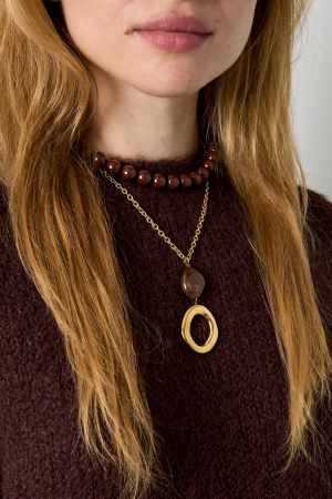Colliers Pendentifs En Acier Inoxydable, Collection Cercle, Style Décontracté Et Simple Pour Femmes h5 Image2
