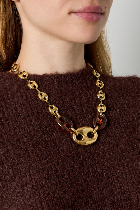 Colliers à chaîne en acier inoxydable, forme géométrique, collection simple pour le quotidien, bijoux pour femmes 2