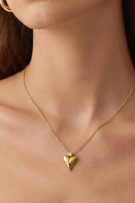 Colliers pendentifs en acier inoxydable en forme de cœur, collection Daily Simple, bijoux pour femmes 2