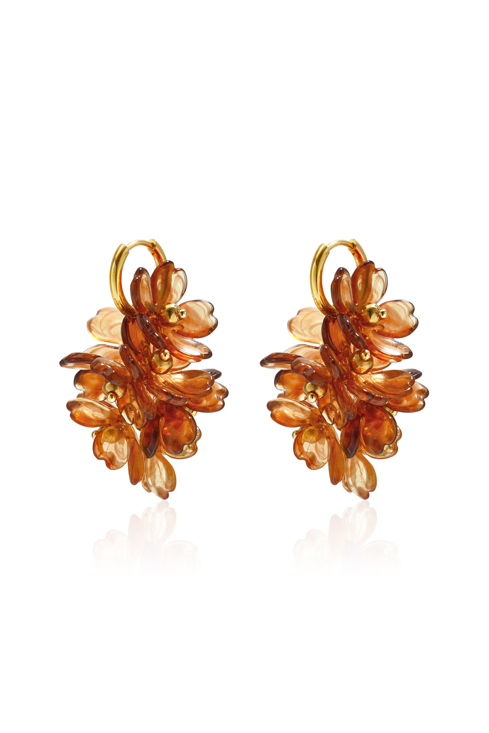 Boucles D'Oreilles En Perles D'Acier Inoxydable, Style Floral, Collection Daily Simple, Bijoux Pour Femmes Image2