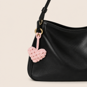 Collection Romantique - Breloques Pour Sacs En Coton Tissé En Forme De Cœur Simple h5 Image2