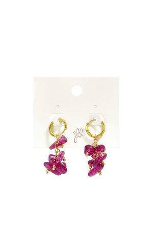 Boucles D'Oreilles En Perles D'Acier Inoxydable, Style Simple Et Quotidien, Collection Bijoux Pour Femmes h5 Image3