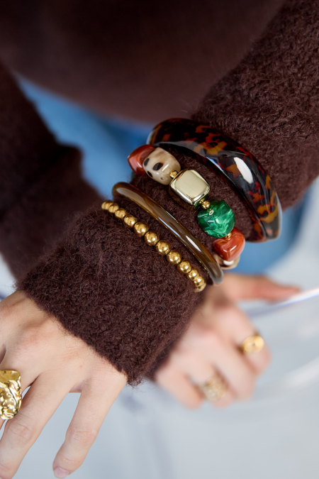 Bracelets en perles acryliques, bijoux simples pour femmes, collection Daily Simple 2