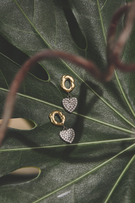 Boucles d'oreilles pendantes en acier inoxydable en forme de cœur, collection Daily Simple, bijoux pour femmes 2
