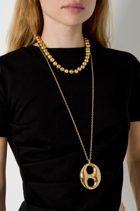 Colliers longs en acier inoxydable, forme géométrique, collection simple pour le quotidien, bijoux pour femmes 2