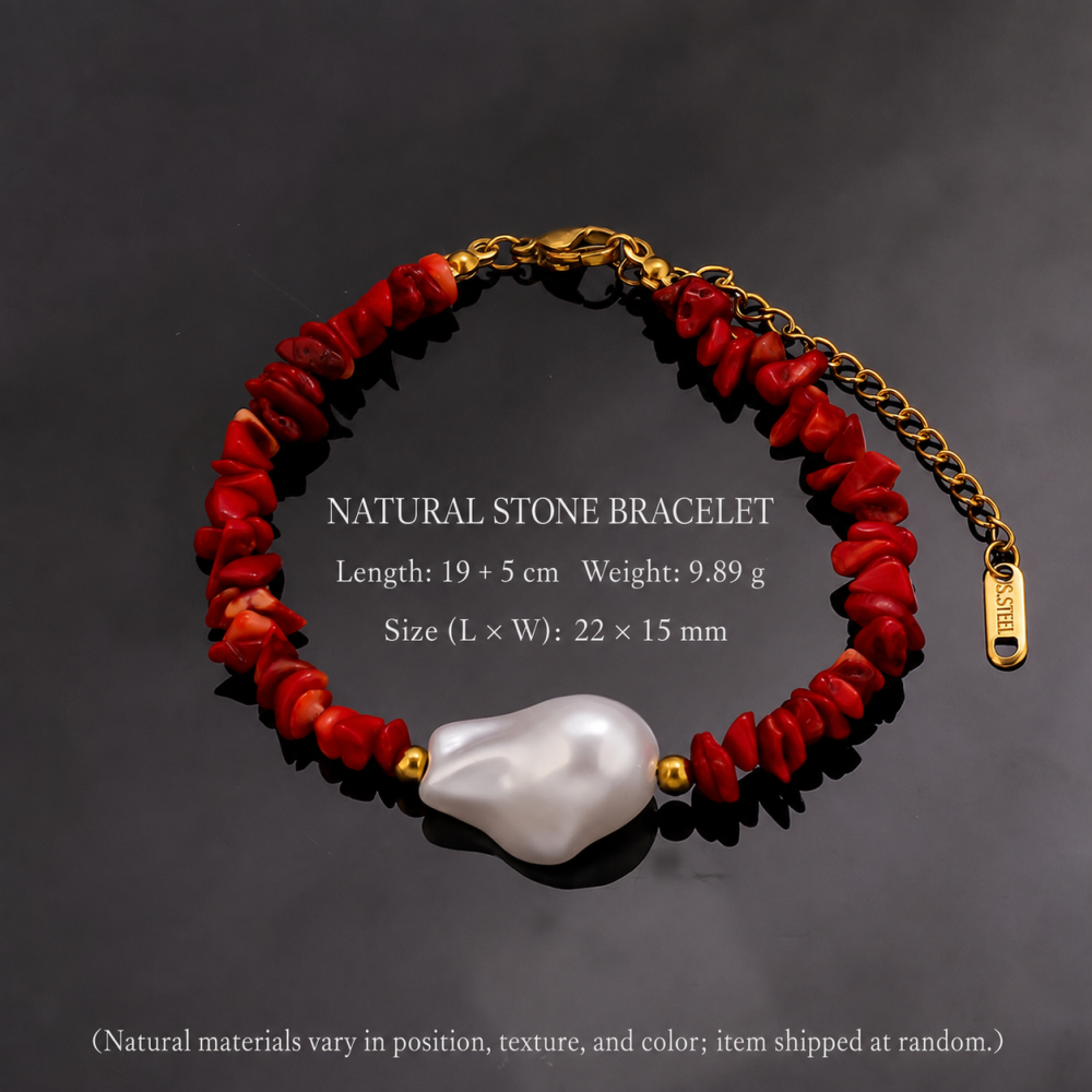 Bracelet De Perles Simple Series Daily En Acier Inoxydable, Étanche, Couleur Or, Pour Femme. 