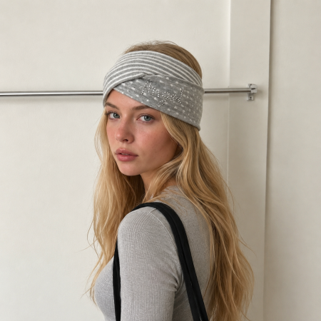 Bandeaux à cheveux simples, décontractés, à rayures torsadées, à pois et strass en polyester multicolores