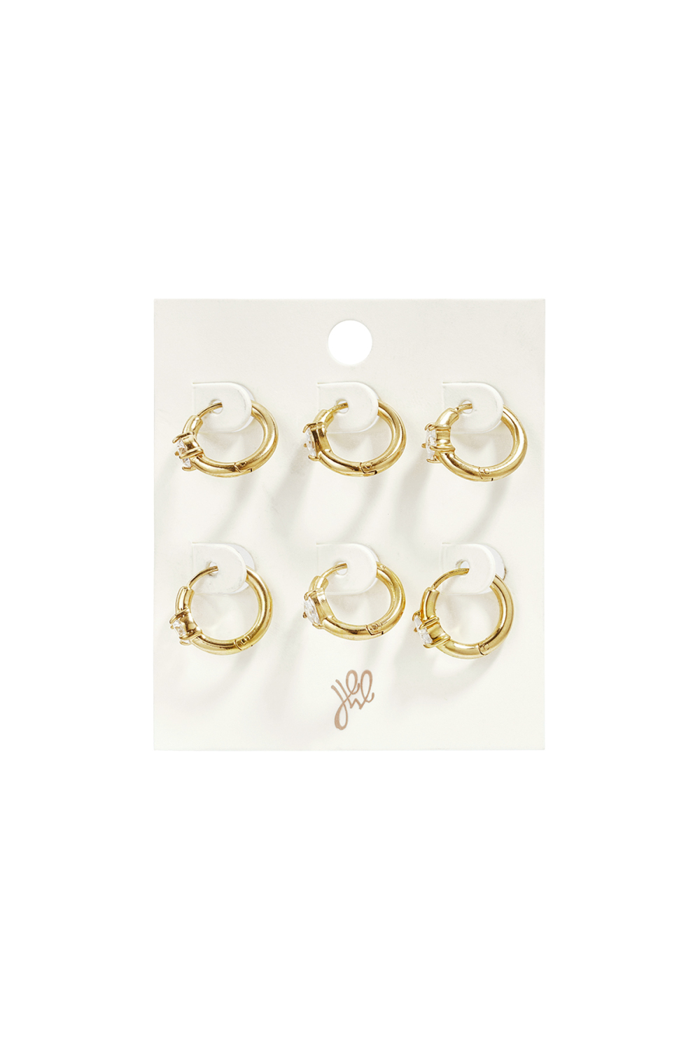 Boucles D'Oreilles Rondes En Acier Inoxydable, Collection Simple Daily Simple, Bijoux Pour Femmes Image3