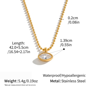 Colliers Pendentifs Pour Femmes En Acier Inoxydable Étanche, Forme Géométrique, Couleur Or h5