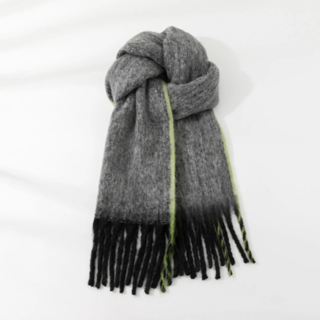 Écharpes d'hiver rétro à pompons multicolores de la série Simple