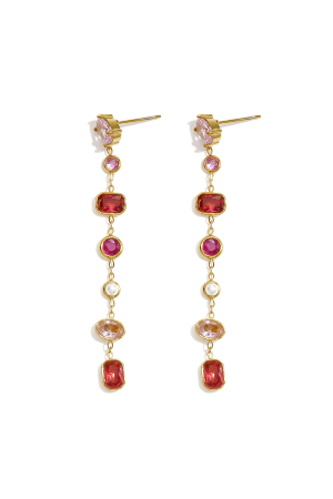 Boucles D'Oreilles Pendantes En Acier Inoxydable, Forme Géométrique, Élégantes Et Luxueuses, Collection Quotidienne Pour Femmes h5 