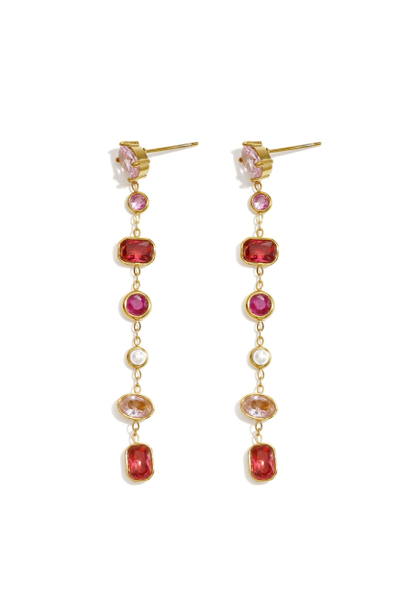 Boucles D'Oreilles Pendantes En Acier Inoxydable, Forme Géométrique, Élégantes Et Luxueuses, Collection Quotidienne Pour Femmes