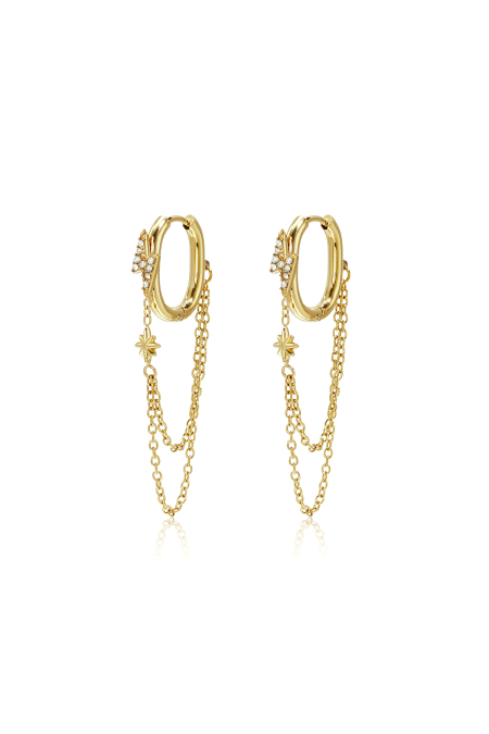 Boucles D'Oreilles Pendantes En Acier Inoxydable, Chaîne, Collection Simple Daily Simple, Bijoux Pour Femmes
