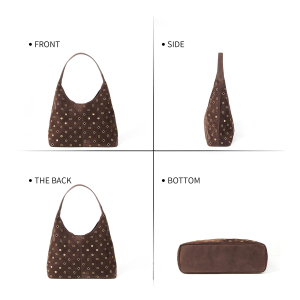 Sacs À Bandoulière Femme En Daim Clouté Et Ajouré, Style Streetwear h5 Image2