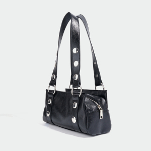 Sac Bandoulière Carré En Pu À Rivets Cloutés Style Streetwear Pour Femme h5 Image2