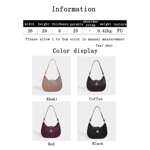 Sacs À Bandoulière Pour Femmes, Style Bureau, Avec Quincaillerie En Métal, Couleur Unie, En Pu h5 Image3