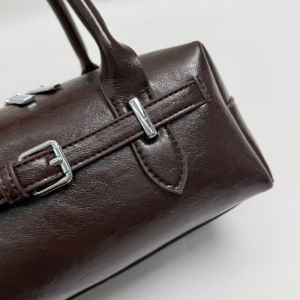 Sacs À Main Pour Femmes En Pu Uni, Style Parisien Chic, Avec Finitions Métalliques h5 Image5
