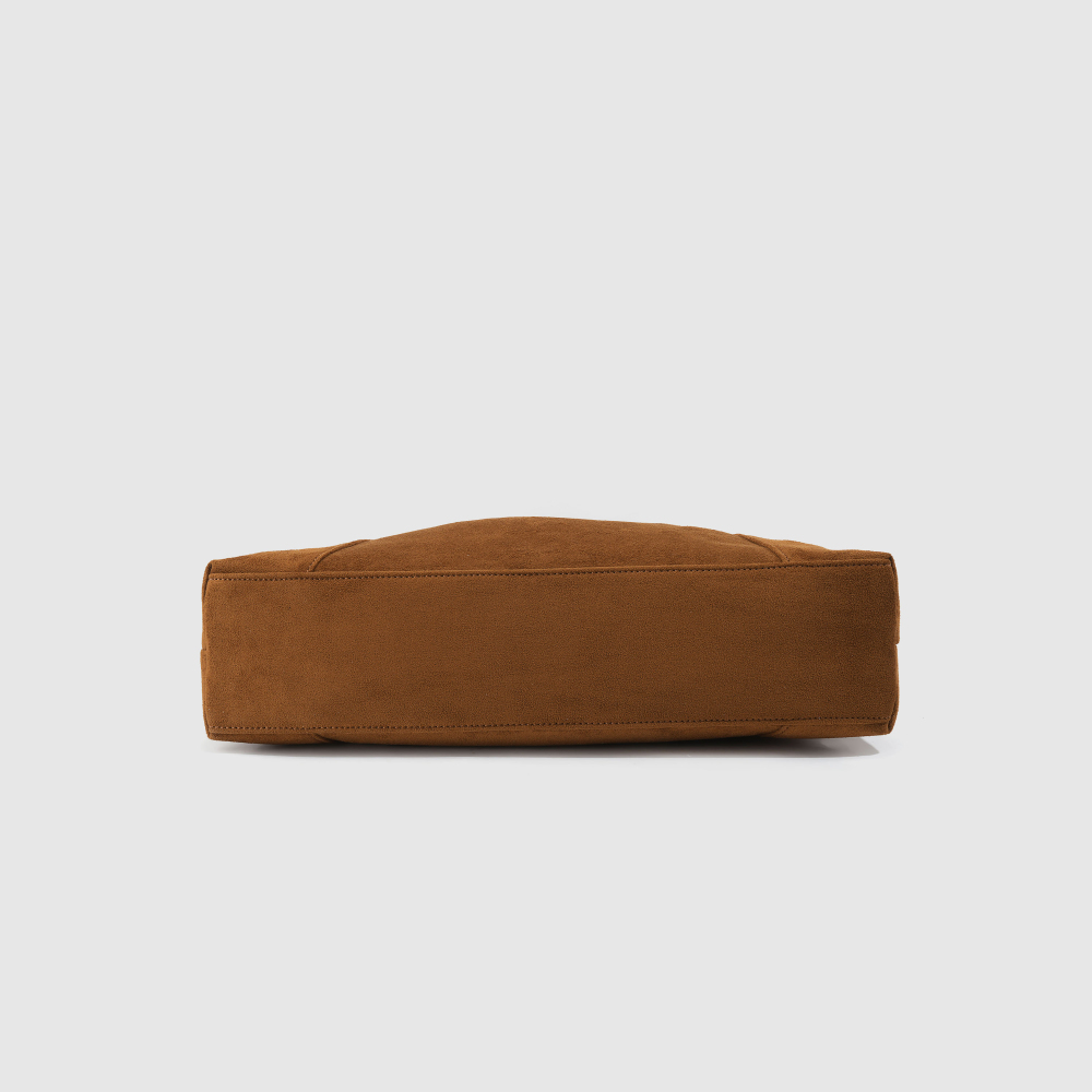 Sacs Cabas Minimalistes En Daim Uni Pour Femmes (Le Charm Pour Sac N'Est Pas Inclus.) Image4