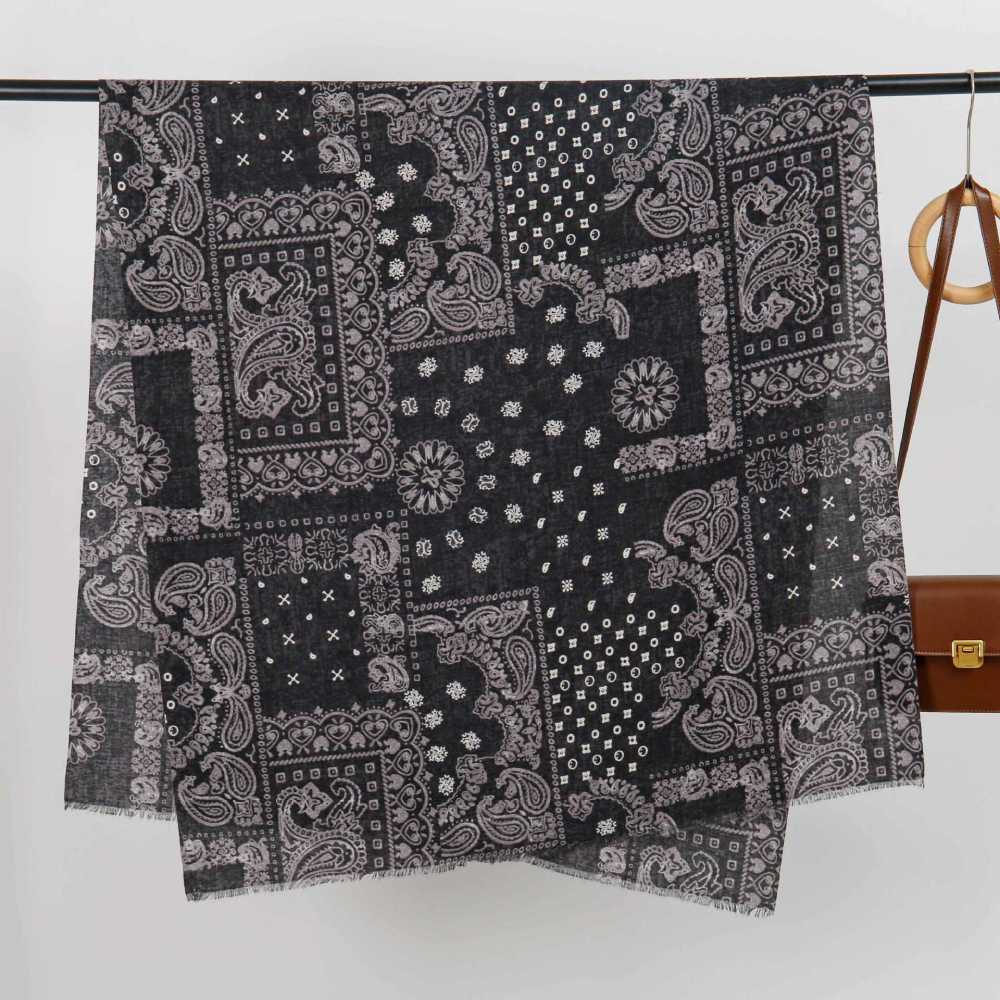 Écharpes D'Hiver En Polyester À Motif Cachemire Uni, Style Bohème, Collection Ethnique Image6