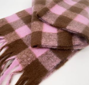 Écharpes D'Hiver En Polyester À Carreaux Et Pompons, Coloris Assortis, De La Collection Simple Series Daily. h5 Image5
