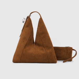 Sacs Cabas Minimalistes En Daim Uni Pour Femmes (Le Charm Pour Sac N'Est Pas Inclus.) h5 Image3
