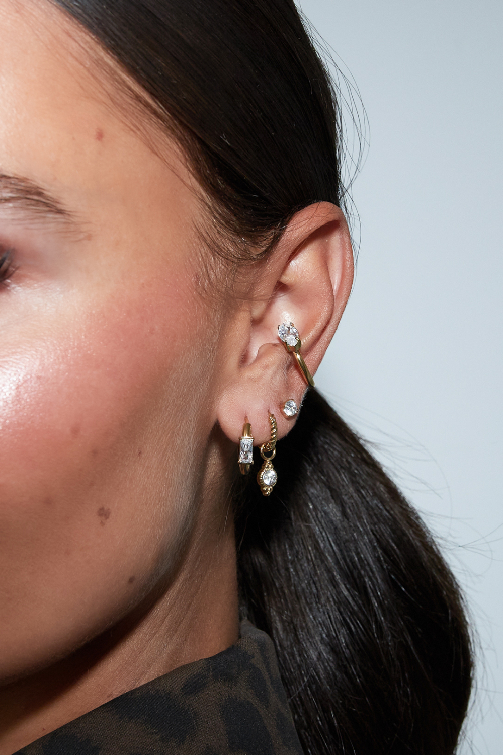 Boucles D'Oreilles Manchettes En Acier Inoxydable, Forme Elliptique, Collection Simple Daily Simple, Bijoux Pour Femmes h5Image2