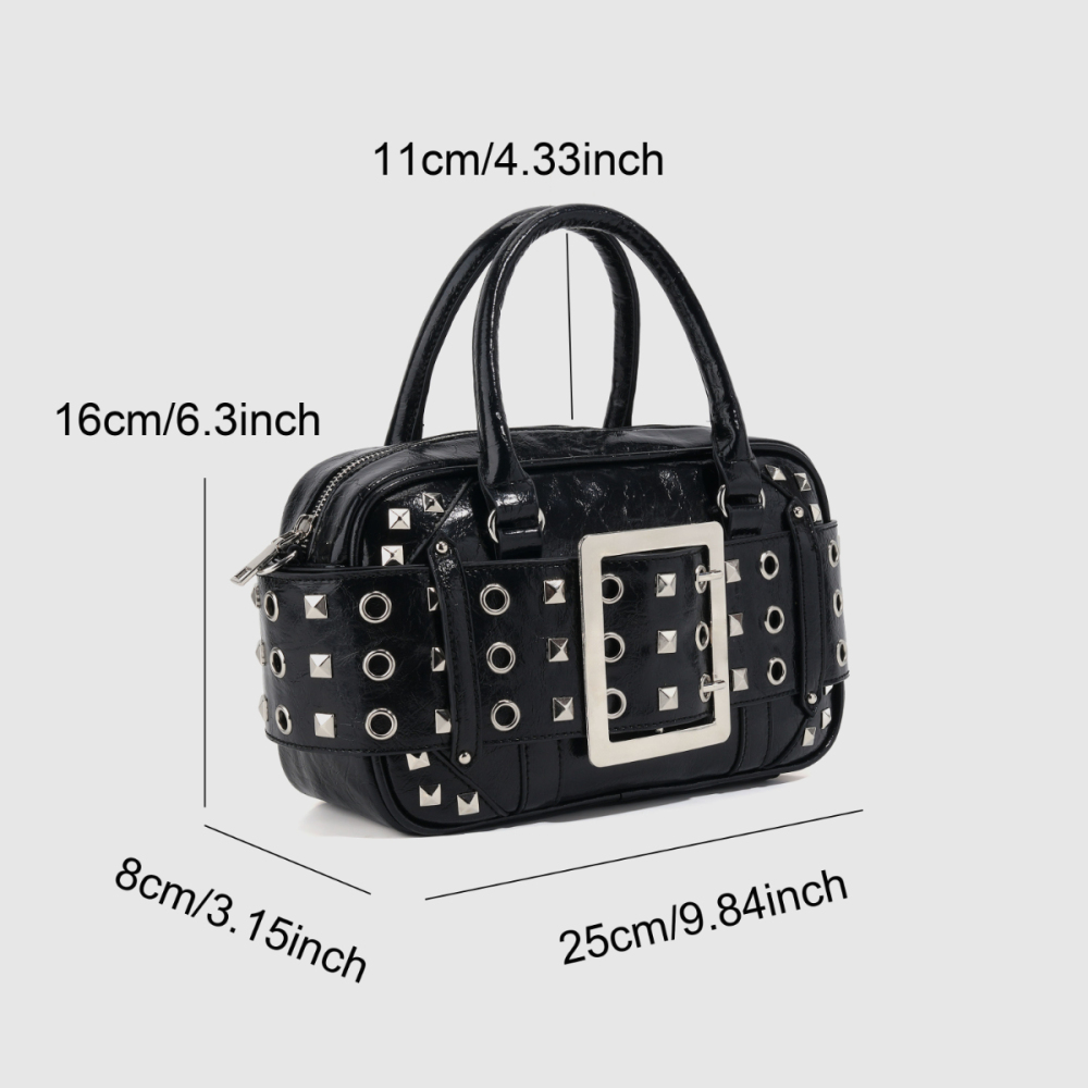 Sacs À Main Pour Femmes En Pu Clouté Style Streetwear