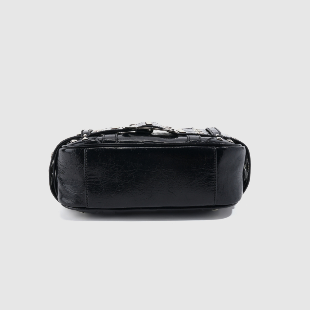 Sacs À Main Pour Femmes En Pu Clouté Style Streetwear h5Image4