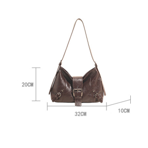 Sacs Bandoulière Femme Style Streetwear Avec Détails Métalliques Et Couleur Unie En Pu h5 Image7