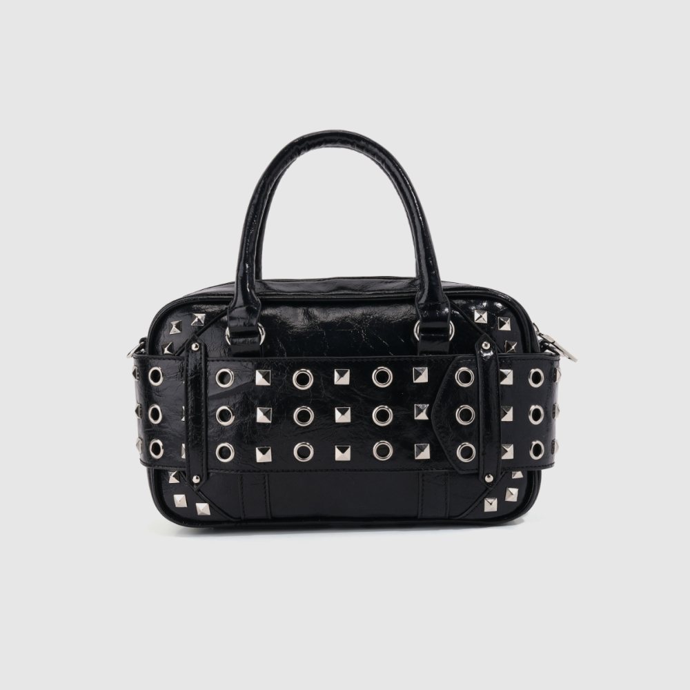 Sacs À Main Pour Femmes En Pu Clouté Style Streetwear h5Image6