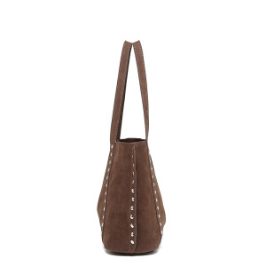 Sacs Fourre-Tout En Daim À Rivets Cloutés Style Bureau Pour Femmes h5 Image3