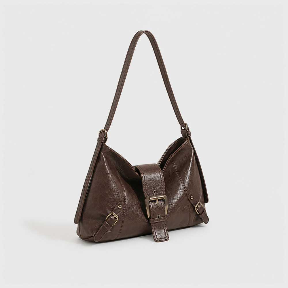 Sacs Bandoulière Femme Style Streetwear Avec Détails Métalliques Et Couleur Unie En Pu h5Image2