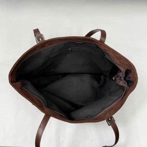 Sacs Cabas Pour Femmes En Daim Uni, Style Parisien Chic, Ornés De Clous (Le Charm N'Est Pas Inclus.) h5 Image5