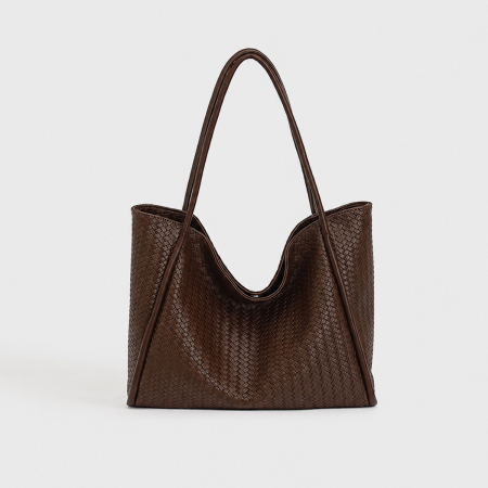 Sacs fourre-tout pour femmes en PU tissé uni style bureau