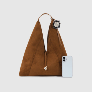 Sacs Cabas Minimalistes En Daim Uni Pour Femmes (Le Charm Pour Sac N'Est Pas Inclus.) h5 Image2