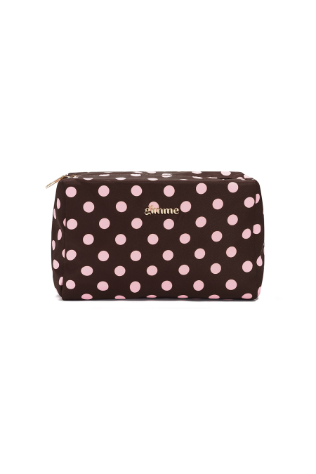 Trousses à maquillage à pois, simples, en polyester, accessoires du quotidien