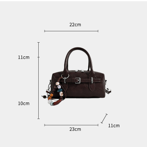 Sacs À Main Pour Femmes En Pu Uni, Style Parisien Chic, Avec Finitions Métalliques h5 Image6