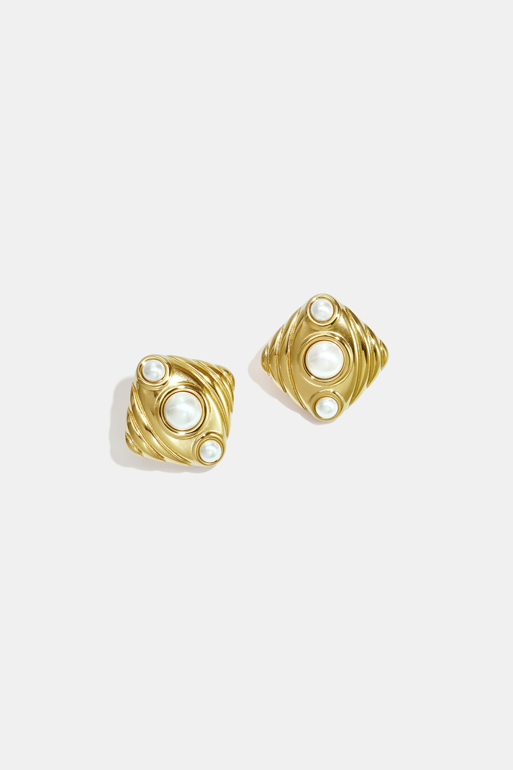 Boucles D'Oreilles Puces En Acier Inoxydable, Forme Géométrique, Collection Simple Pour Le Quotidien, Bijoux Pour Femmes 