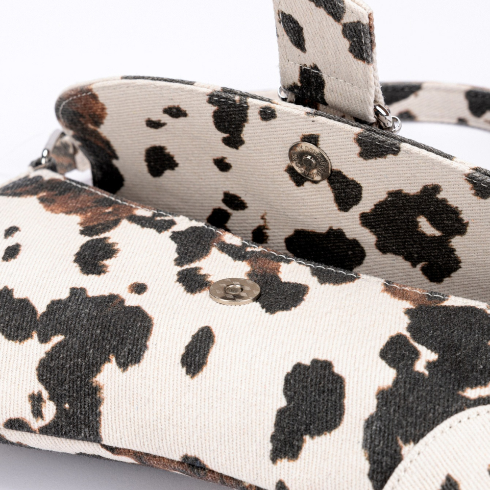 Sacoche De Selle Pour Femme En Tissu Imprimé À Motif Vache, Style Streetwear h5Image4