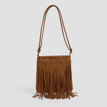 Sacs À Bandoulière Femme Style Streetwear Avec Clous, Pompons Et Rivets En Imitation Daim