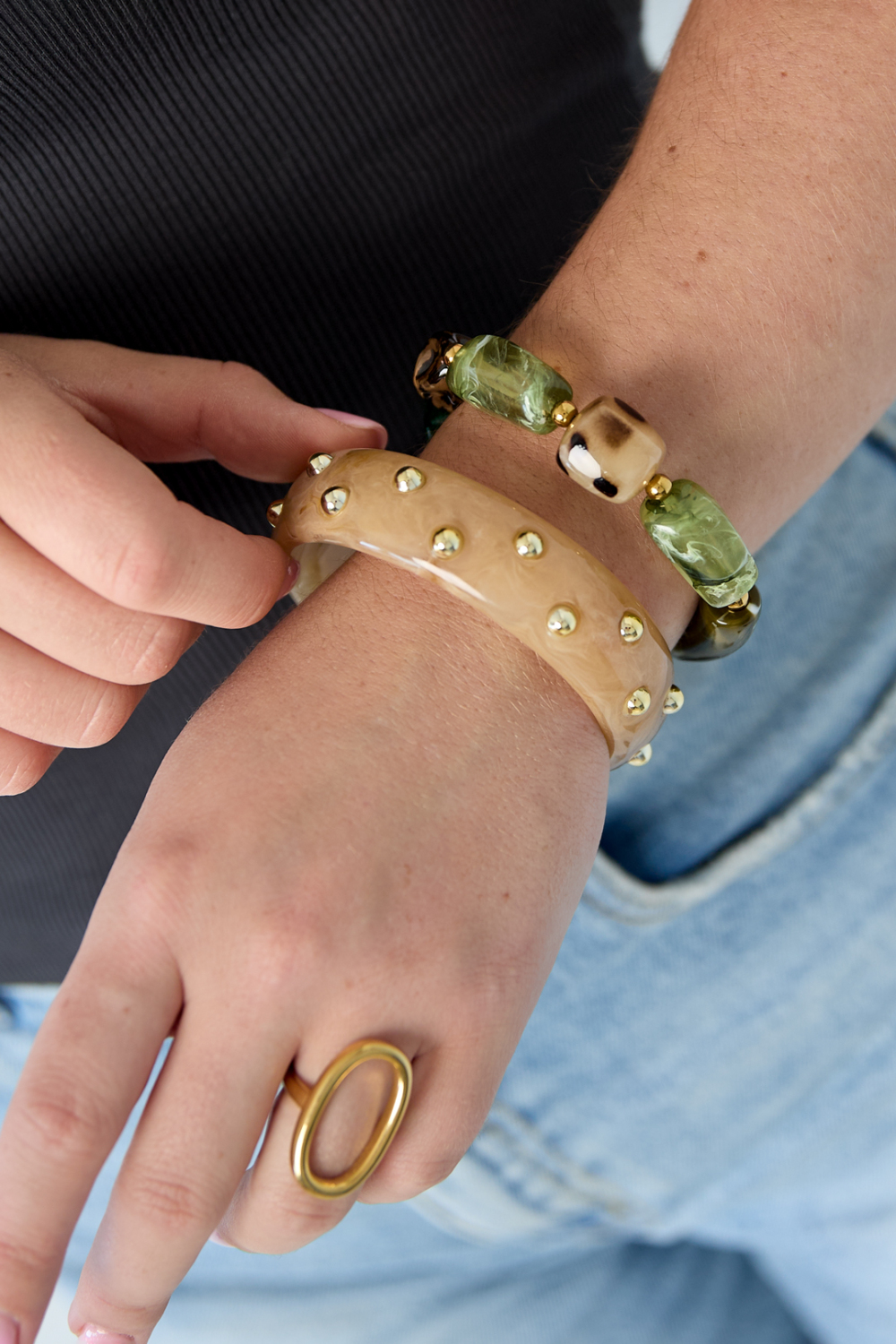 Bracelets En Perles Acryliques De Forme Irrégulière, Collection Simple Daily Simple, Bijoux Pour Femmes Image2